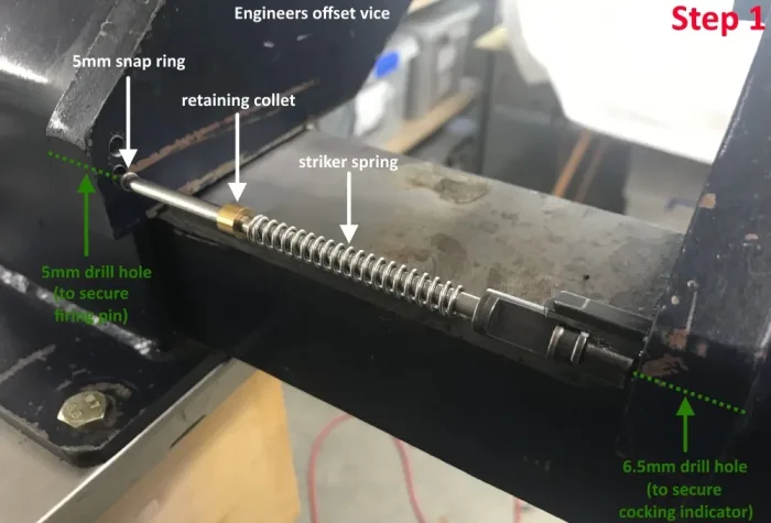 tikka t3/t3x firing pin in vice