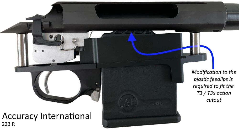 Tikka T3/T3X AICS magazine feedlib correction
