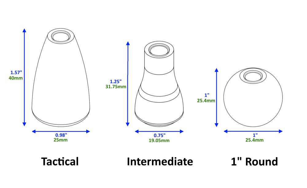 Overview Dimensions Lumley Bolt Knobs