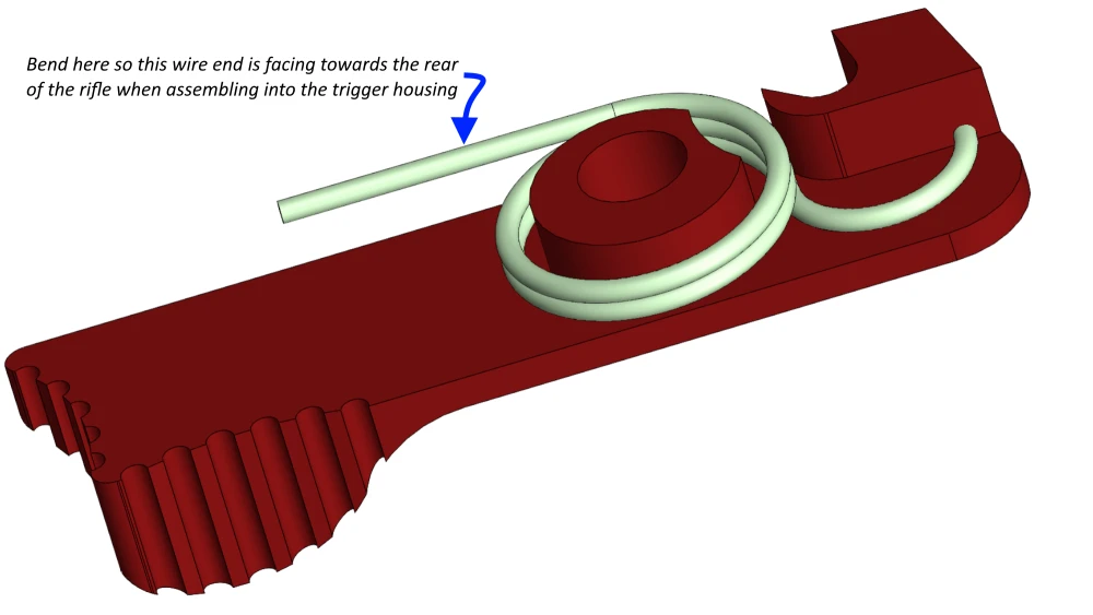 Remington 7600 extended magazine latch torsion spring
